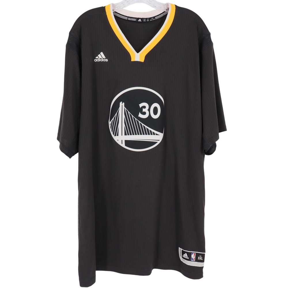 Adidas Stephen Curry Golden State Warriors NBA Swingman Jersey Black Size 3XL